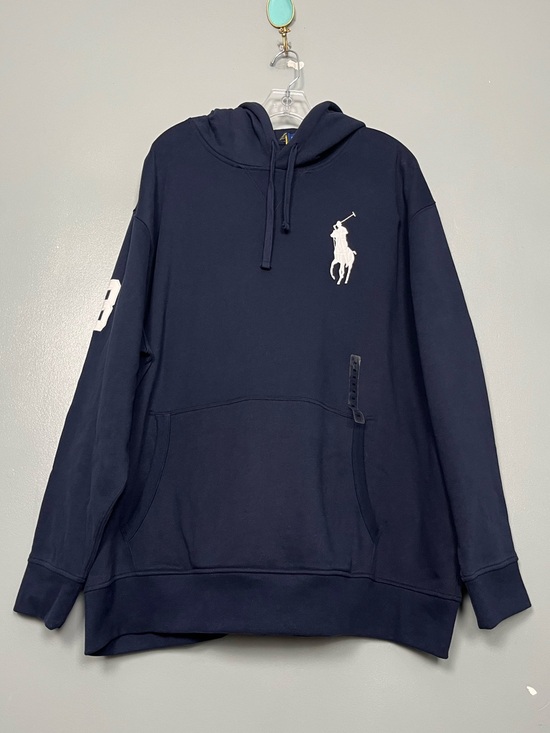 Polo Ralph Lauren Other - Polo Ralph Lauren Big Pony Logo Pullover Fleece Hoodie Navy White Size 2XB NWOT